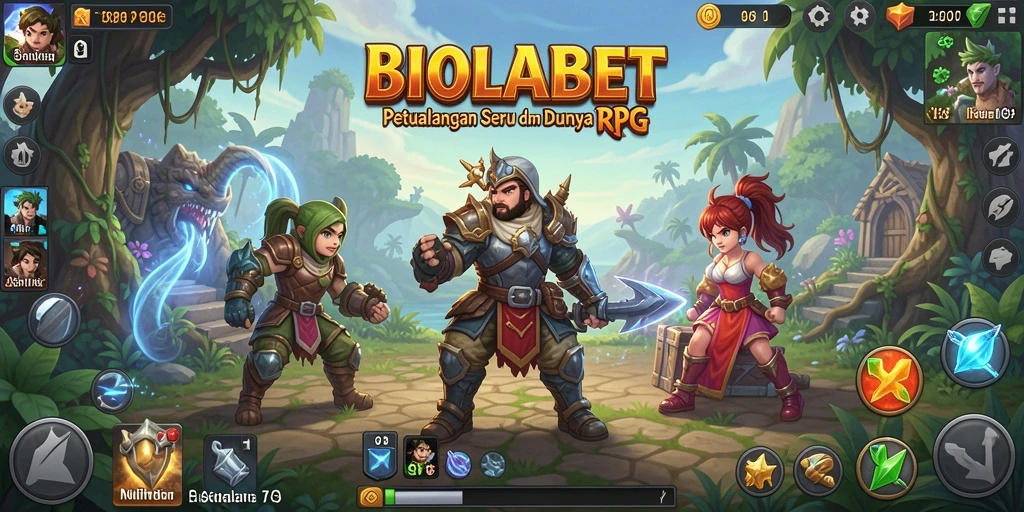 Tampilan gameplay RPG yang mendalam dan menantang di BIOLABET.