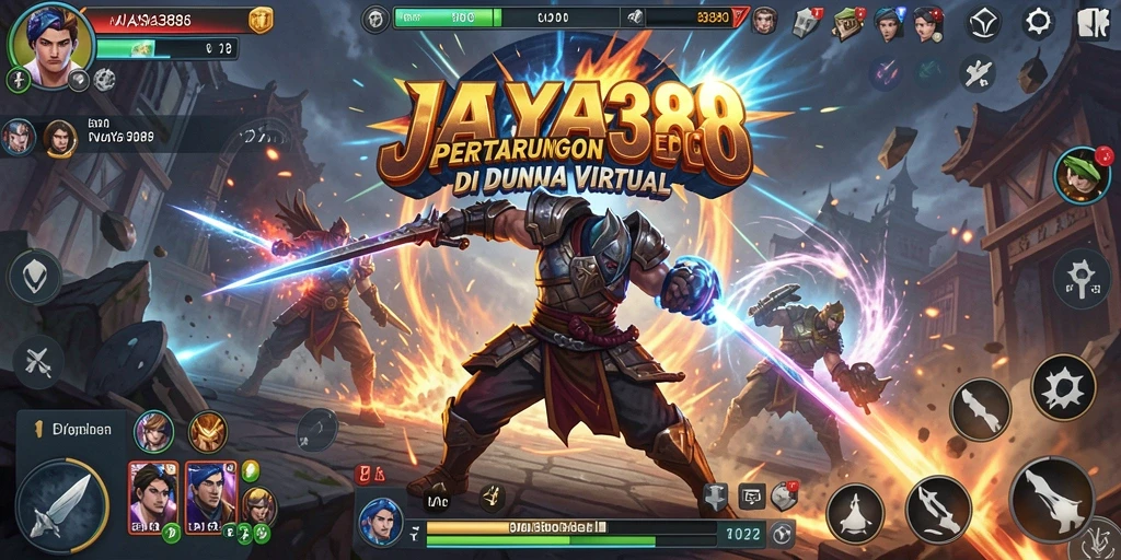 Screenshot utama JAYA388 menampilkan aksi pertarungan yang seru dan grafis menawan.