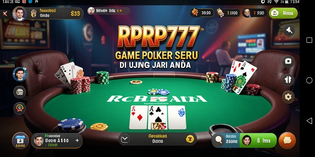 Tampilan gameplay Poker yang mendebarkan di RPRP777.