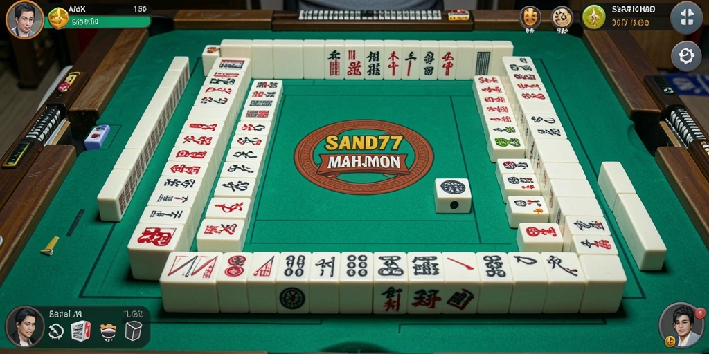 Tampilan gameplay SAND77 menampilkan aksi Mahjong yang menarik.